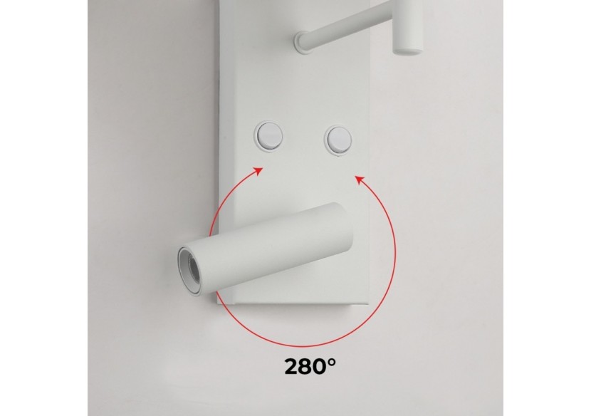 Applique murale "NOAH" avec liseuse LED-3,4W - L2032-B - Barcelona LED