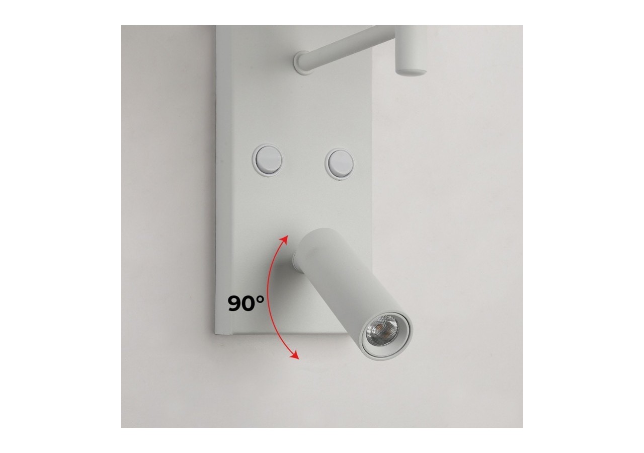 Applique murale "NOAH" avec liseuse LED-3,4W - L2032-B - Barcelona LED