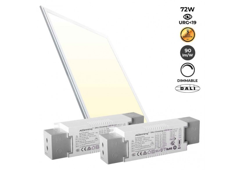 Panneau LED encastrable 120x60-Dimmable DALI-72W-UGR19 - K5234-DALI-BC - Barcelona LED