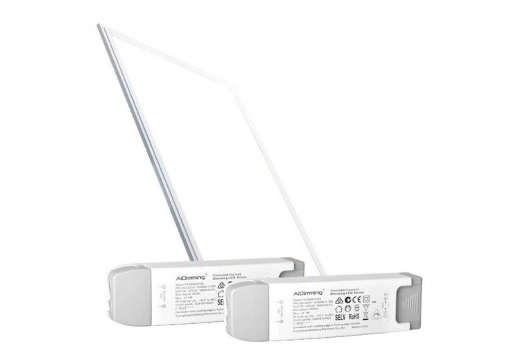 Panneau LED encastrable 120x60-Dimmable TRIAC-72W-UGR19 - K5234-TRIAC-BC - Barcelona LED