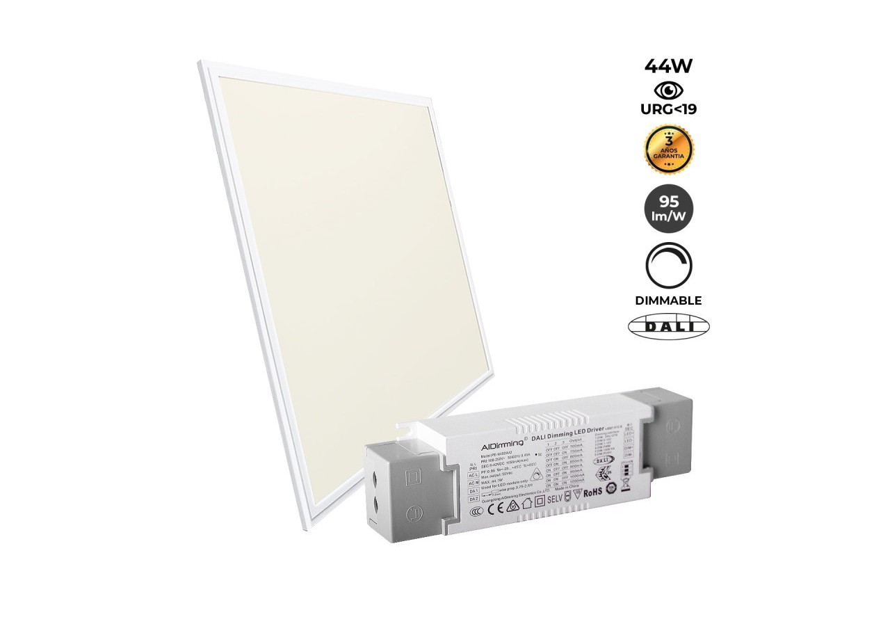 Panneau LED 60x60 encastrable-Dimmable DALI-44W-UGR19 - K5235-DALI-BC - Barcelona LED
