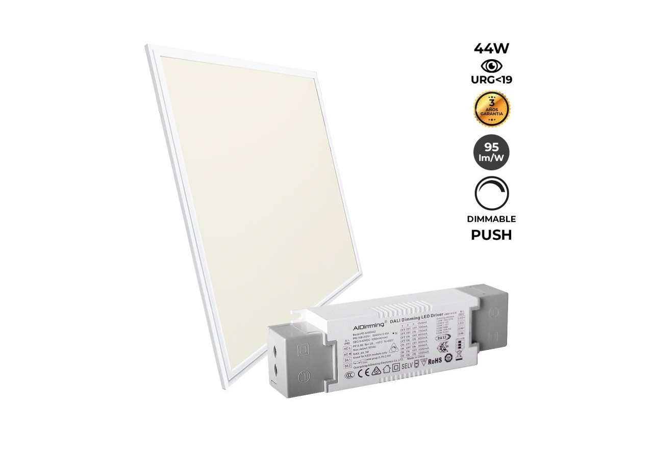 Panneau LED 60x60 encastrable-Dimmable PUSH-44W-UGR19 - K5235-PUSH-BC - Barcelona LED