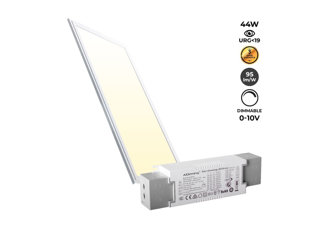 Panneau LED encastrable 120x30-Dimmable 0-10V-44W-UGR19 - K5236-0-10-BC - Barcelona LED