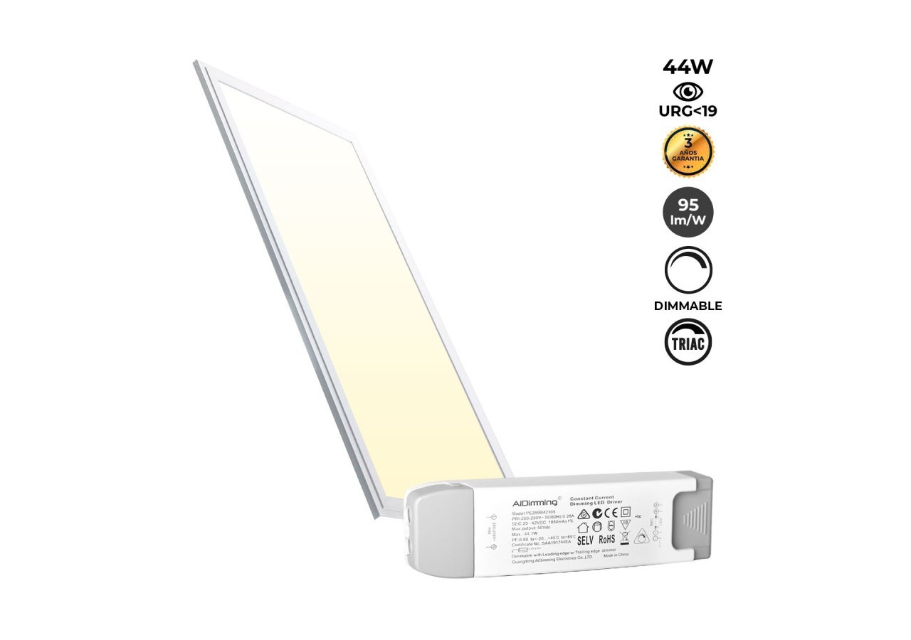 Panneau LED encastrable 120x30-dimmable TRIAC-44W-UGR19 - K5236-TRIAC-BC - Barcelona LED