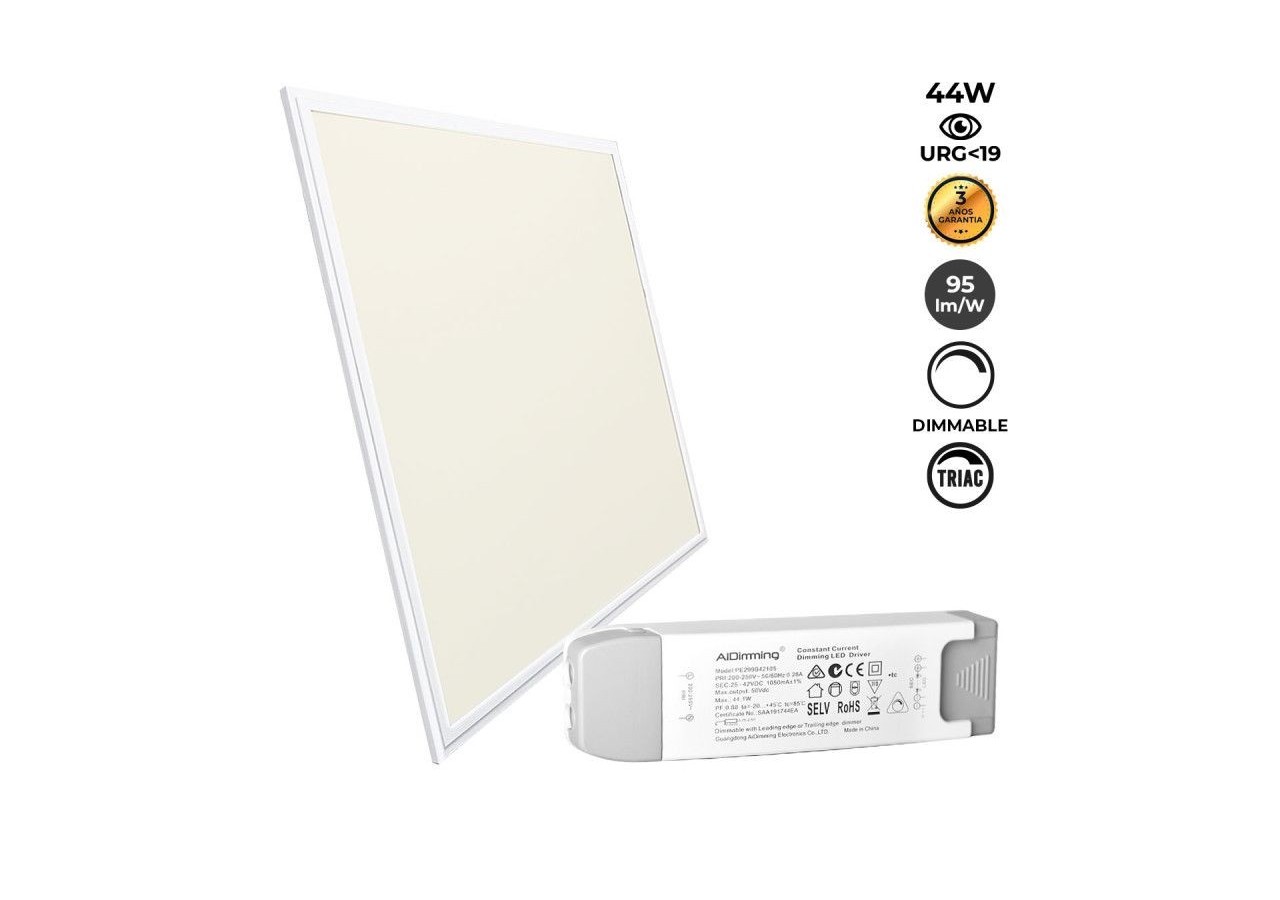 Panneau LED 60x60 encastrable-Dimmable TRIAC-44W-UGR19 - K5235-TRIAC-BC - Barcelona LED