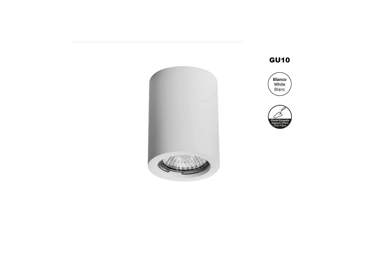 Plafonnier en plâtre-GU10 - B280 - Barcelona LED