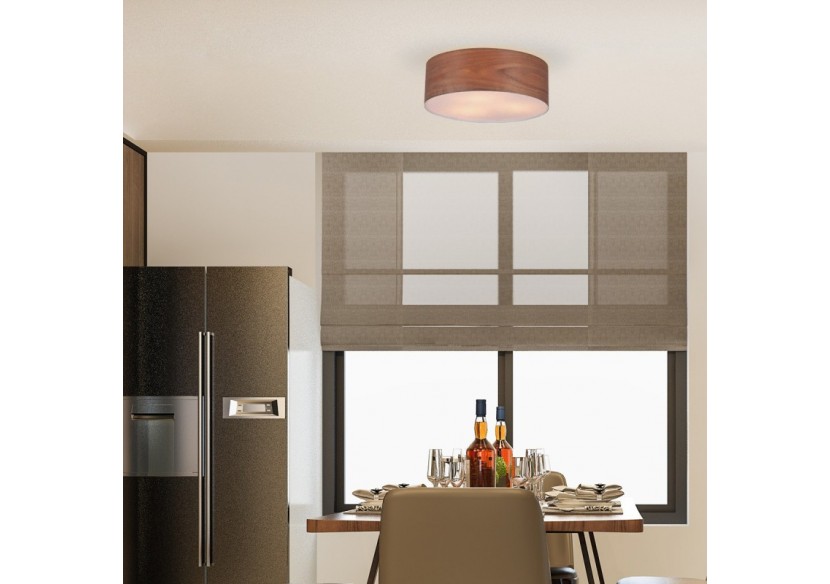 Plafonnier imitation bois "AGUDES"-3xE27-Inspiration "Paulmann" - LN1306-T - Barcelona LED