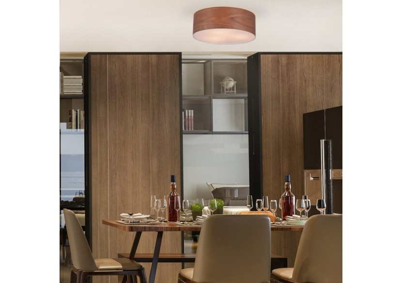 Plafonnier imitation bois "AGUDES"-3xE27-Inspiration "Paulmann" - LN1306-T - Barcelona LED