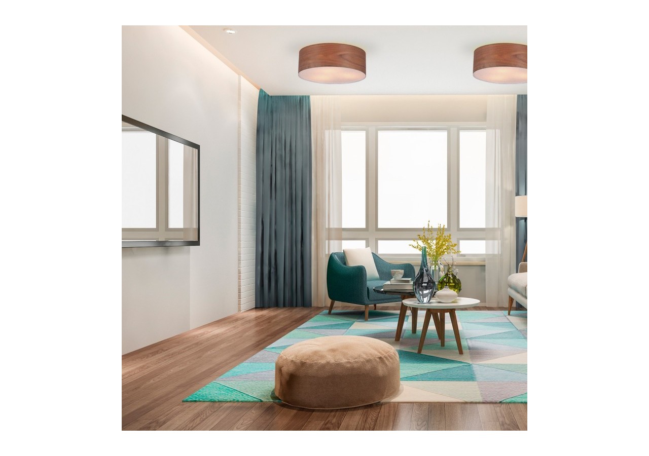 Plafonnier imitation bois "AGUDES"-3xE27-Inspiration "Paulmann" - LN1306-T - Barcelona LED