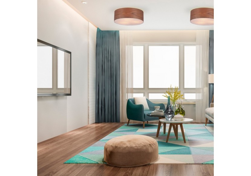 Plafonnier imitation bois "AGUDES"-3xE27-Inspiration "Paulmann" - LN1306-T - Barcelona LED