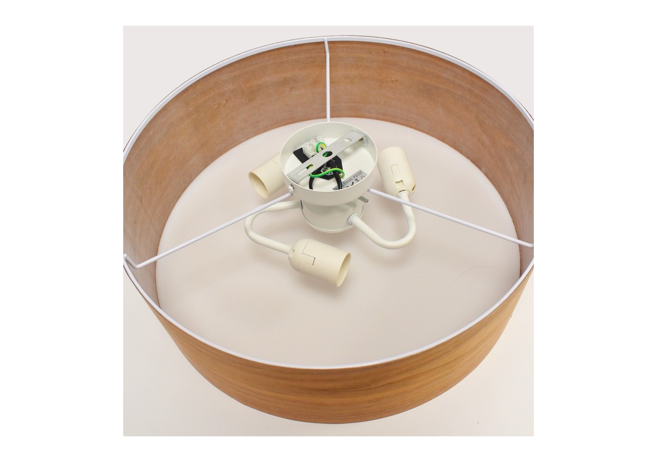 Plafonnier imitation bois "AGUDES"-3xE27-Inspiration "Paulmann" - LN1306-T - Barcelona LED