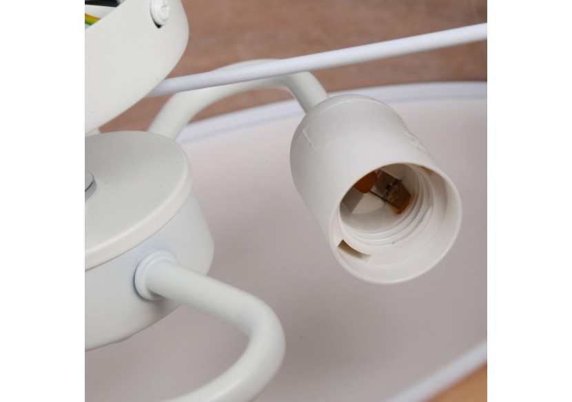 Plafonnier imitation bois "AGUDES"-3xE27-Inspiration "Paulmann" - LN1306-T - Barcelona LED