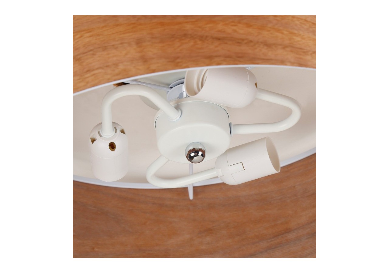 Plafonnier imitation bois "AGUDES"-3xE27-Inspiration "Paulmann" - LN1306-T - Barcelona LED