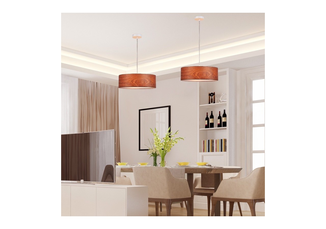 Suspension imitiation bois "MATAGALLS"-3xE27 -Inspiration "Paulmann" - LN1306-C - Barcelona LED