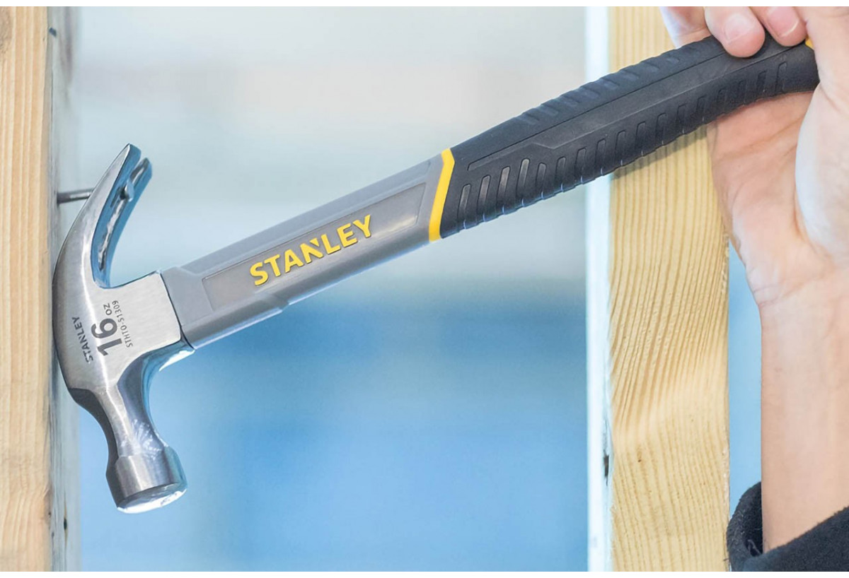Marteau Arrache-Clous Manche Fibre De Verre 450G - Stanley : Confort'Mat