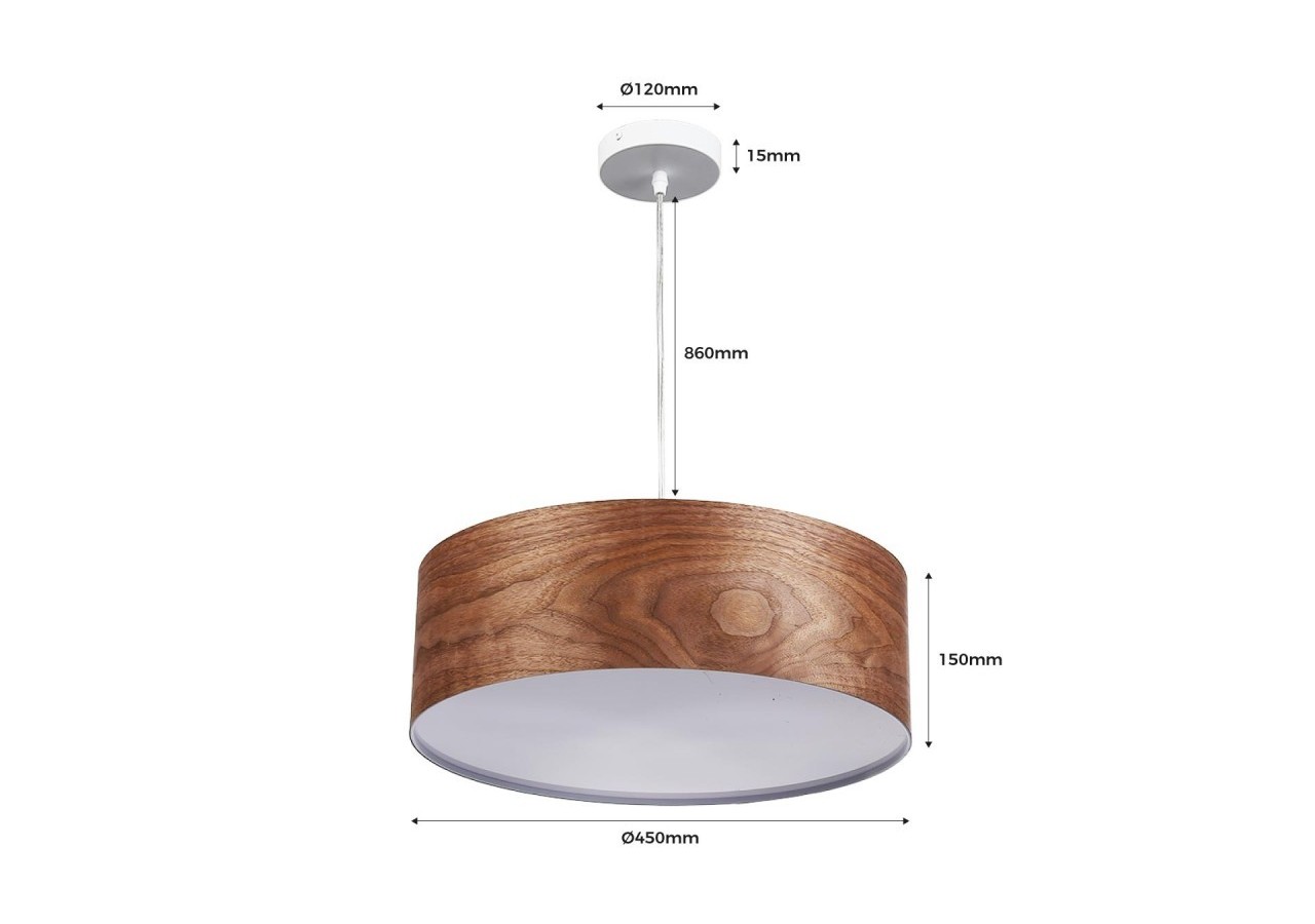 Suspension imitiation bois "MATAGALLS"-3xE27 -Inspiration "Paulmann" - LN1306-C - Barcelona LED