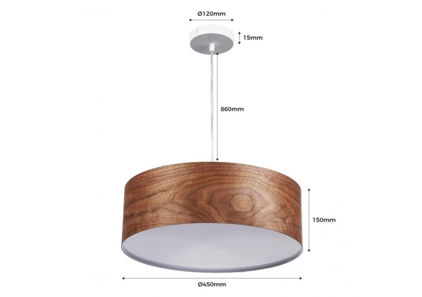 Suspension imitiation bois "MATAGALLS"-3xE27 -Inspiration "Paulmann" - LN1306-C - Barcelona LED Suspension imitiation bois "MATAGALLS"-3xE27 -Inspiration "Paulmann" - LN1306-C - Barcelona LED