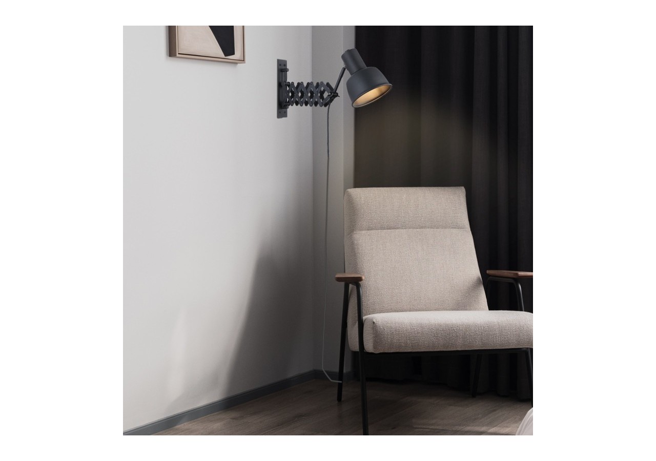 Applique murale industrielle vintage avec bras ciseaux "Roma"-E27 - LV132-N - Barcelona LED