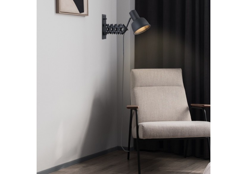 Applique murale industrielle vintage avec bras ciseaux "Roma"-E27 - LV132-N - Barcelona LED Applique murale industrielle vintage avec bras ciseaux "Roma"-E27 - LV132-N - Barcelona LED