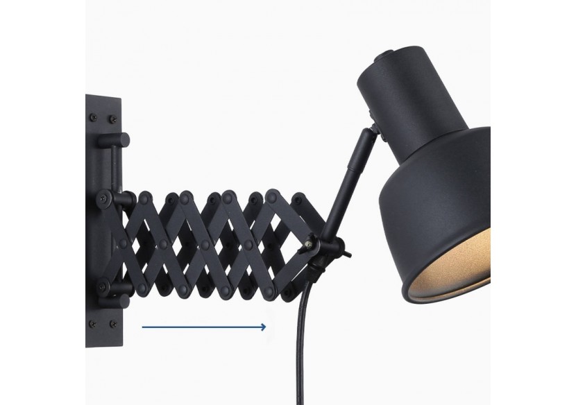 Applique murale industrielle vintage avec bras ciseaux "Roma"-E27 - LV132-N - Barcelona LED Applique murale industrielle vintage avec bras ciseaux "Roma"-E27 - LV132-N - Barcelona LED