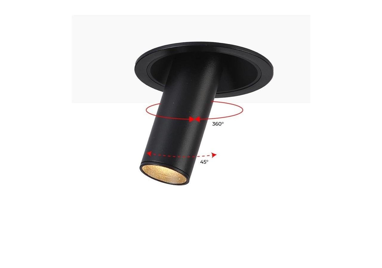 Spot LED encastré orientable "ALAI"-Zoom-100mm-2800K-LED COB-Puce Cree-7W - B860-N - Barcelona LED