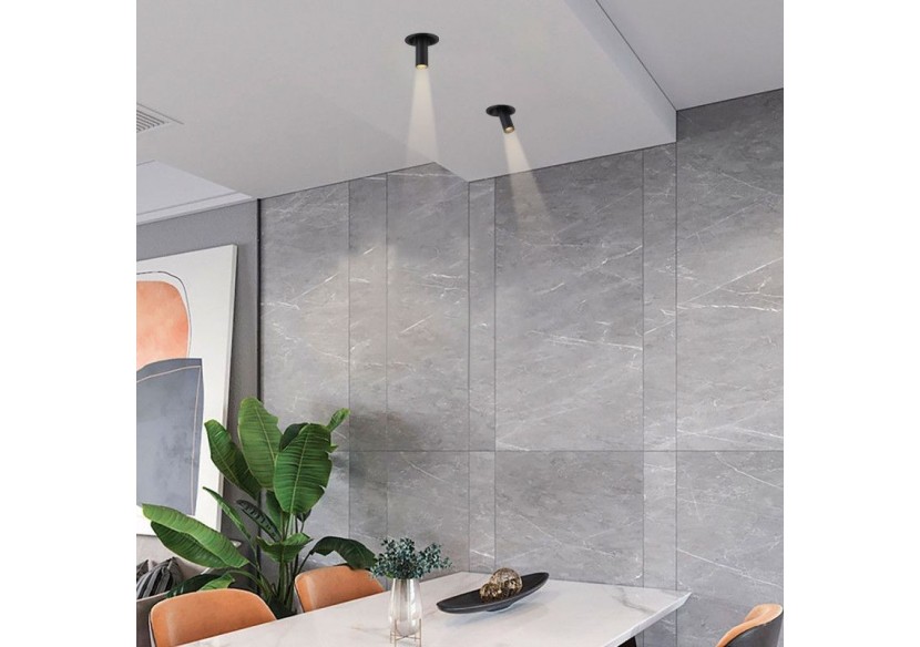 Spot LED encastré orientable "ALAI"-Zoom-100mm-2800K-LED COB-Puce Cree-7W - B860-N - Barcelona LED