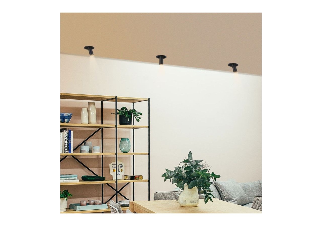 Spot LED encastré orientable "ALAI"-Zoom-100mm-2800K-LED COB-Puce Cree-7W - B860-N - Barcelona LED