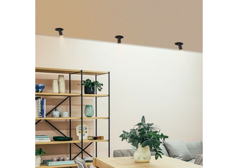 Spot LED encastré orientable "ALAI"-Zoom-100mm-2800K-LED COB-Puce Cree-7W - B860-N - Barcelona LED