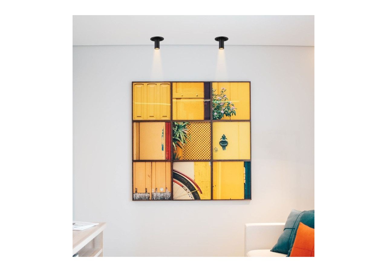 Spot LED encastré orientable "ALAI"-Zoom-100mm-2800K-LED COB-Puce Cree-7W - B860-N - Barcelona LED