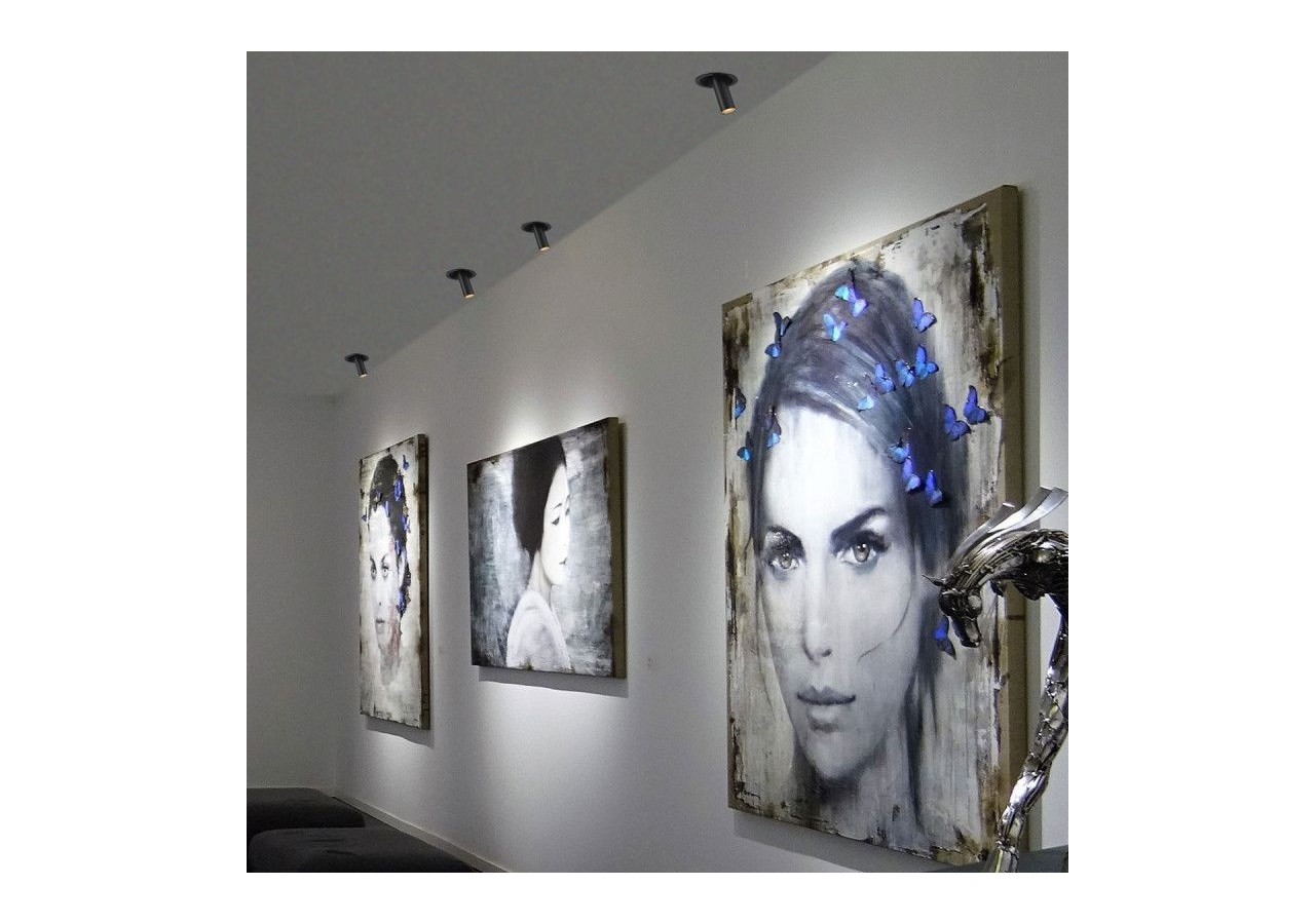 Spot LED encastré orientable "ALAI"-Zoom-100mm-2800K-LED COB-Puce Cree-7W - B860-N - Barcelona LED