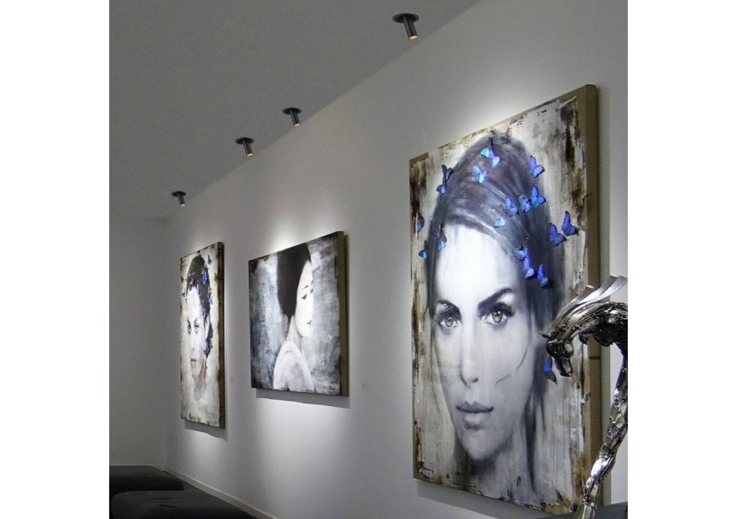 Spot LED encastré orientable "ALAI"-Zoom-100mm-2800K-LED COB-Puce Cree-7W - B860-N - Barcelona LED