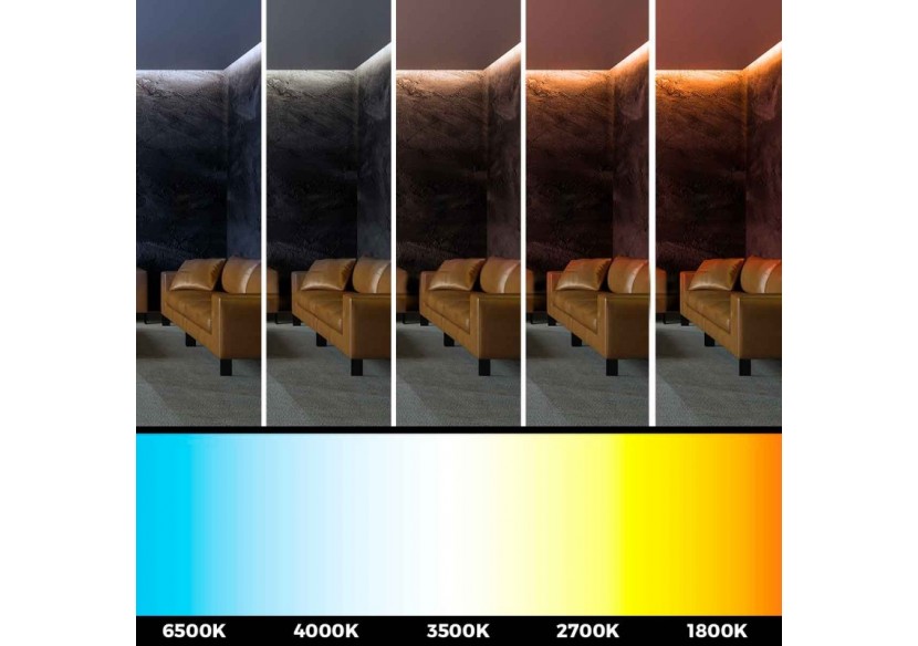 Ruban LED 24V-DC-90W-température de couleur réglable CCT-1800-6500K-SMD2835-Rouleau de 5 mètres - B1515-D - Barcelona LED