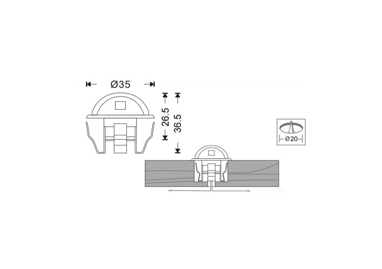 Kit 6 spots LED encastrables 0,4W IP67 pour escalier - BA50005-AZ - Barcelona LED