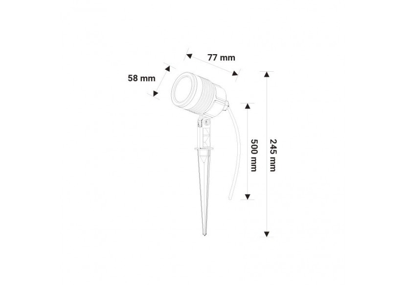 Spot LED sur piquet 6W IP65 - L5044 - Barcelona LED