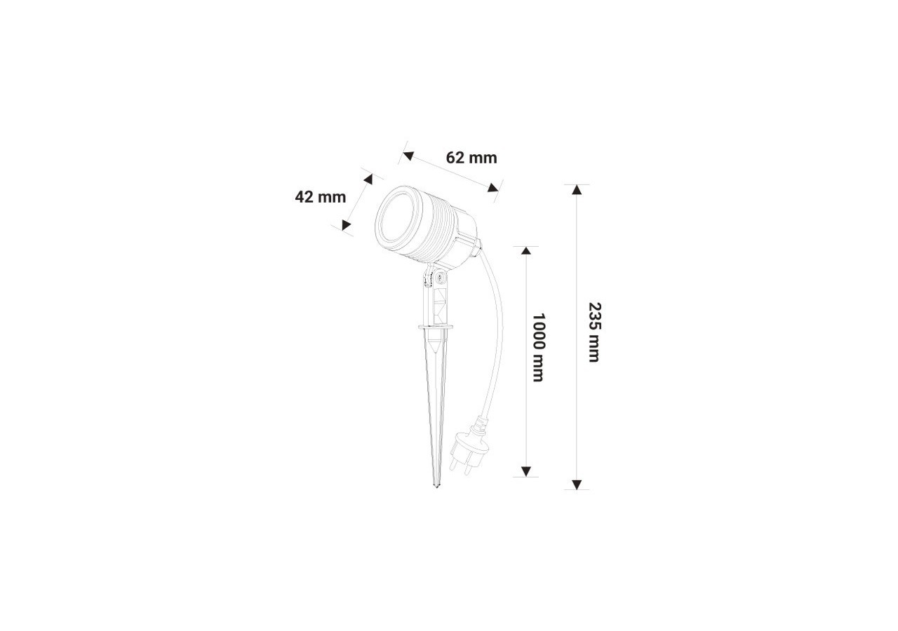 Spot LED sur piquet 3W IP65 - L5042 - Barcelona LED