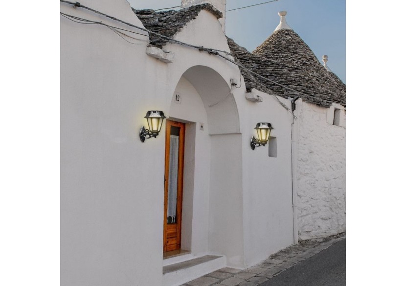 Lanterne murale solaire extérieure "BISSO/ROSETTA" capteur PIR-3 modes de fonctionnement-CCT - R22.131.000.AFS1K - Barcelona LED