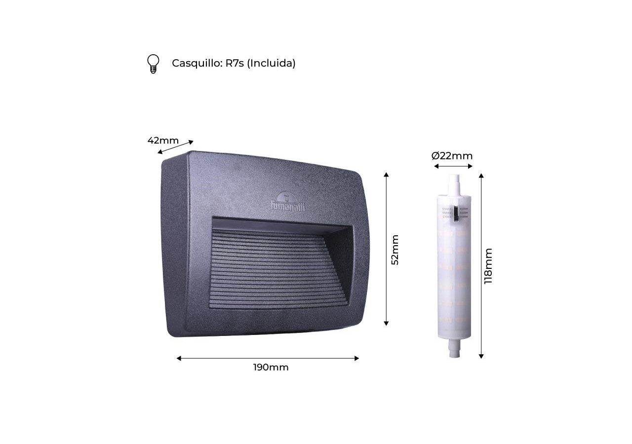 Balise en saillie FUMAGALLI LORENZA 190 R7S 7,5W CCT - AS2.000.000.AXK1K - Barcelona LED