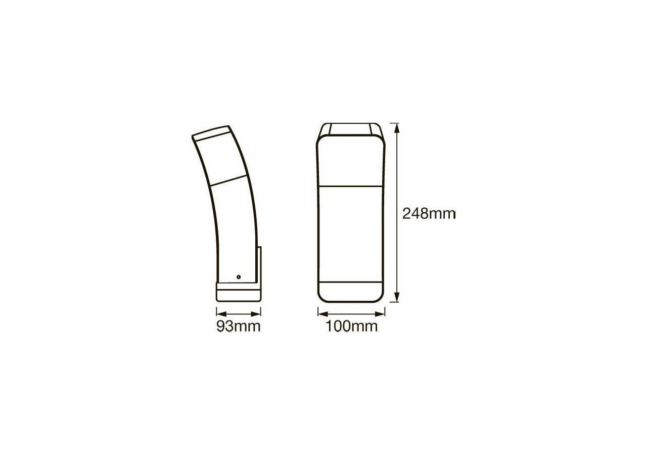 Applique d'extérieur SMART WIFI RGBW CURVE WALL-LEDVANCE - O478336 - Barcelona LED