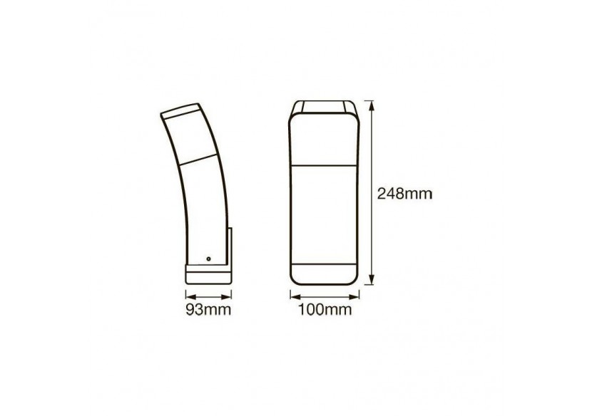 Applique d'extérieur SMART WIFI RGBW CURVE WALL-LEDVANCE - O478336 - Barcelona LED