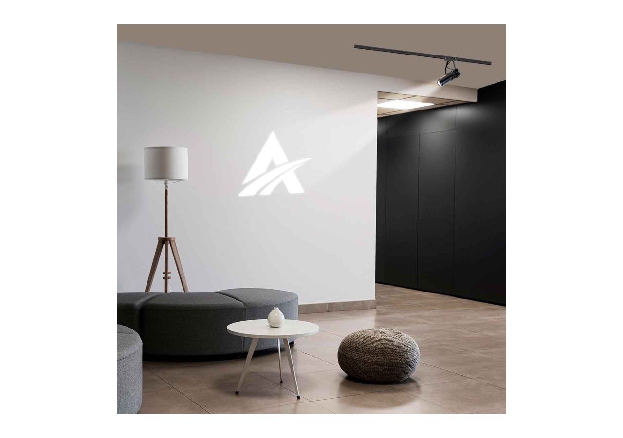 Projecteur LED de logo GOBO triphasé sur rail-20W-intérieur-IP20 - BLP20I-TRI-F - Barcelona LED