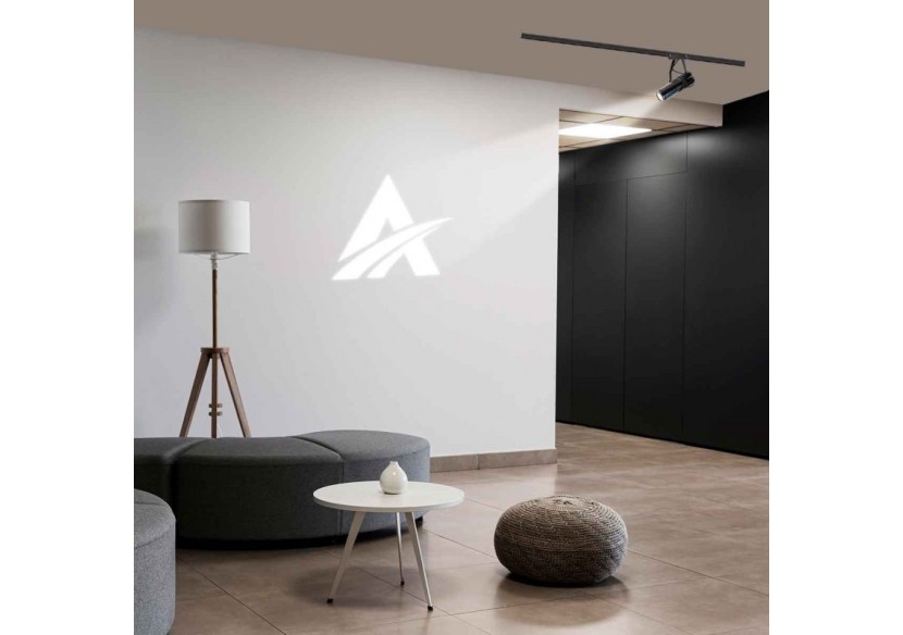 Projecteur LED de logo GOBO triphasé sur rail-20W-intérieur-IP20 - BLP20I-TRI-F - Barcelona LED