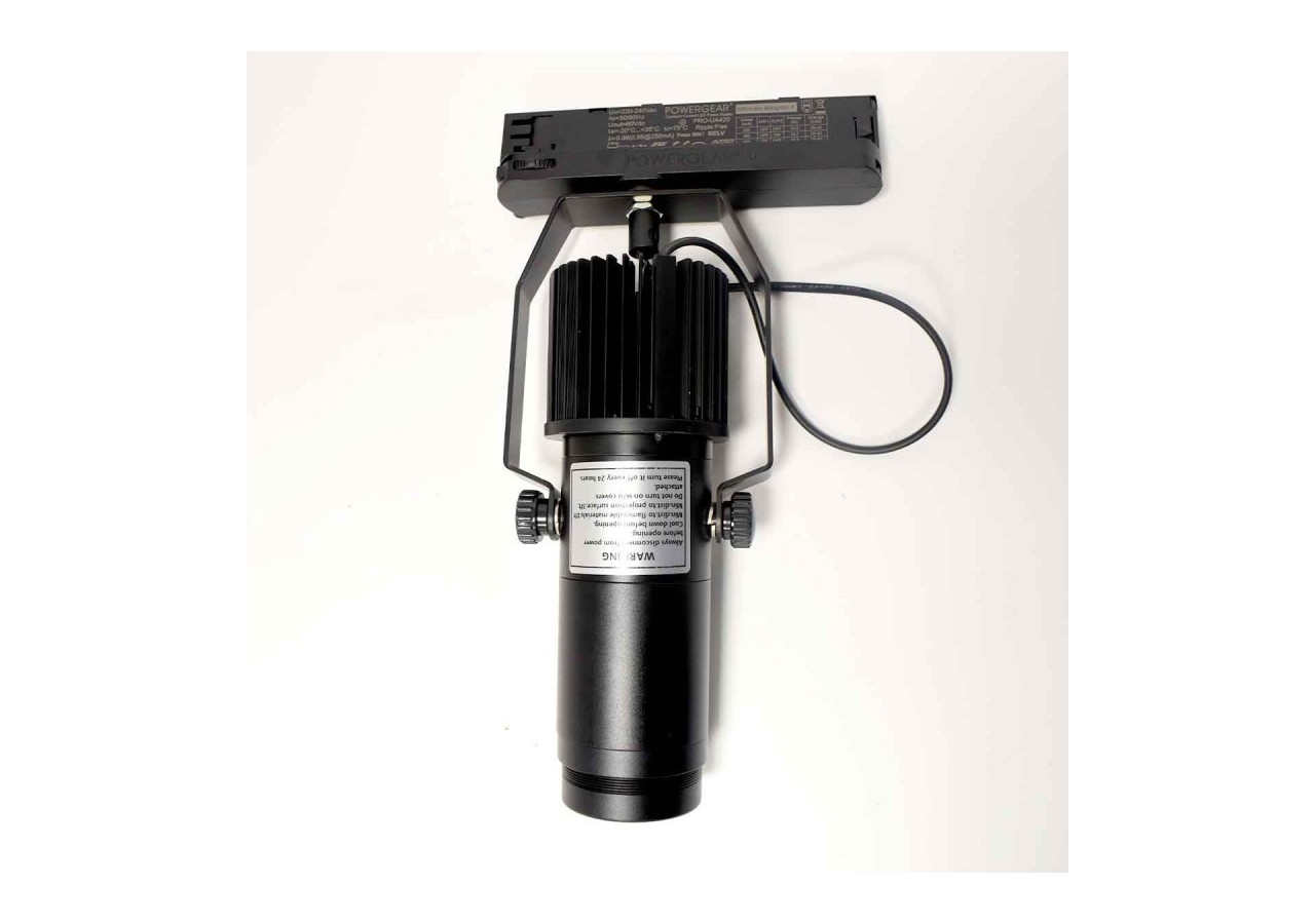 Projecteur LED de logo GOBO triphasé sur rail-20W-intérieur-IP20 - BLP20I-TRI-F - Barcelona LED