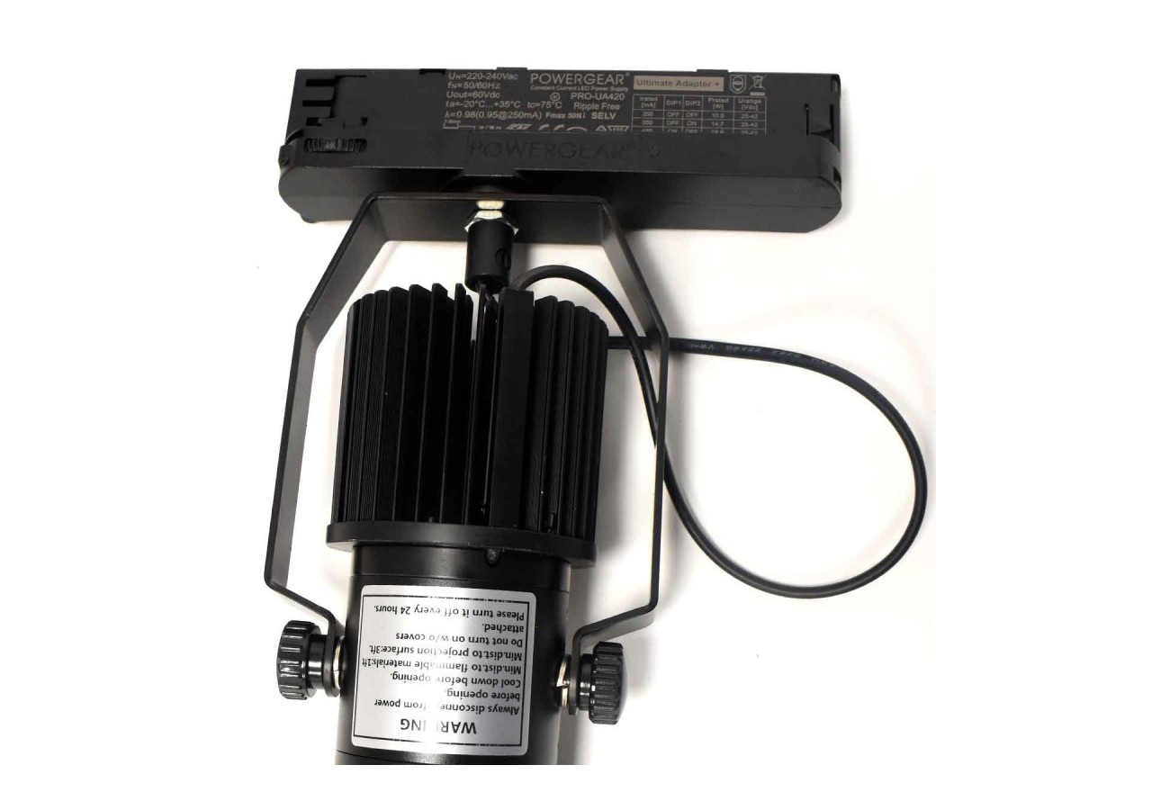 Projecteur LED de logo GOBO triphasé sur rail-20W-intérieur-IP20 - BLP20I-TRI-F - Barcelona LED