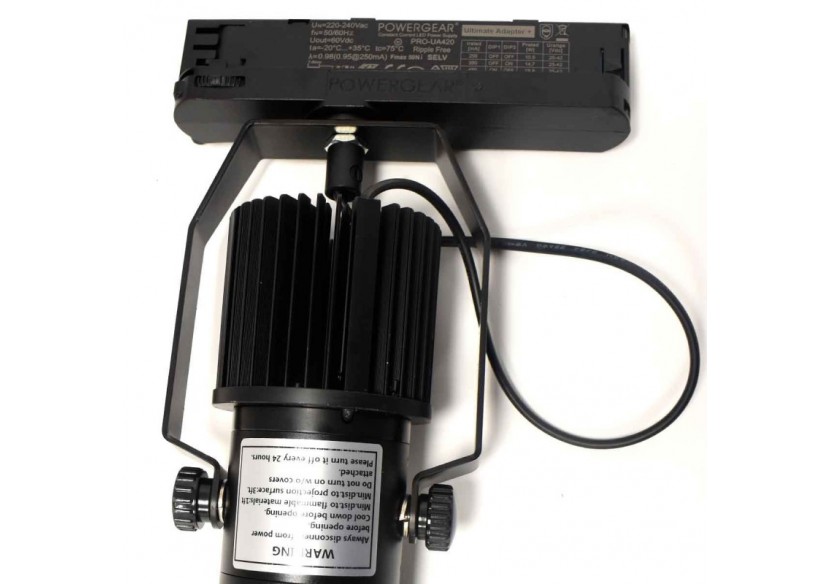 Projecteur LED de logo GOBO triphasé sur rail-20W-intérieur-IP20 - BLP20I-TRI-F - Barcelona LED