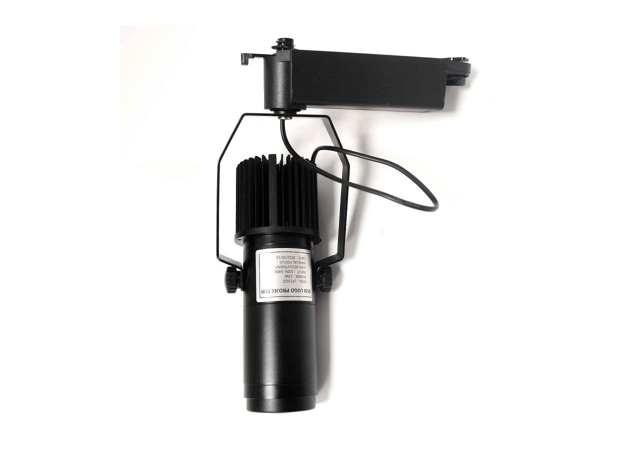 Projecteur LED de logo GOBO monophasé sur rail-15W-intérieur-IP20 - BLP15I-MON-F - Barcelona LED