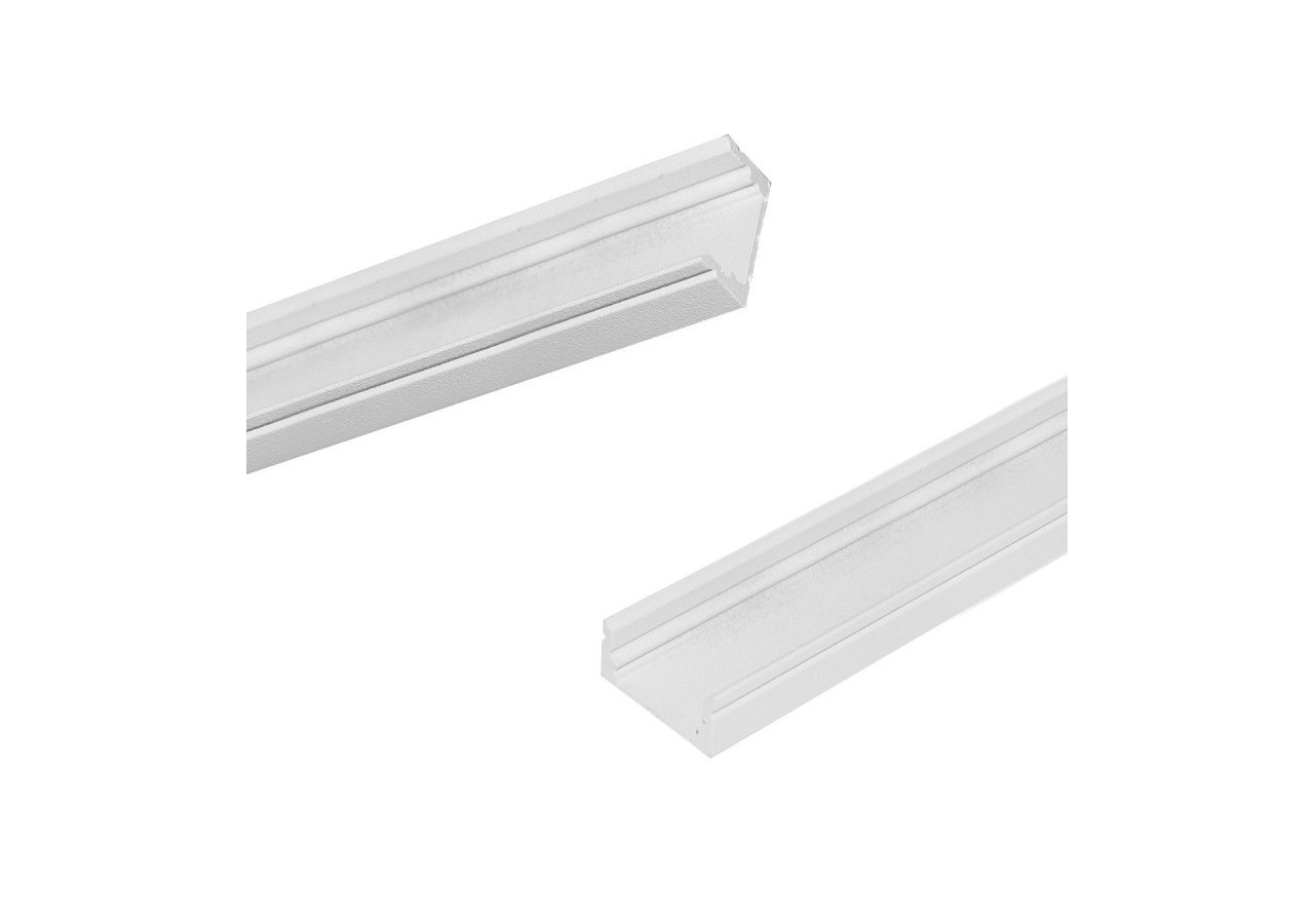 Profilé saillie en aluminium pour bande LED avec diffuseur-17x8mm-4 clips-2 embouts-2m - KPERF17X8-B - Barcelona LED