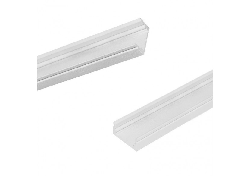 Profilé saillie en aluminium pour bande LED avec diffuseur-17x8mm-4 clips-2 embouts-2m - KPERF17X8-B - Barcelona LED