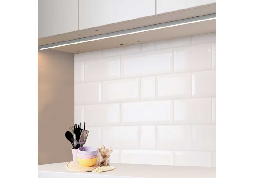 ﻿Profilé saillie en aluminium pour bande LED avec diffuseur-17x15mm-4 clips-2 embouts-2m - KPERF17X15-P - Barcelona LED