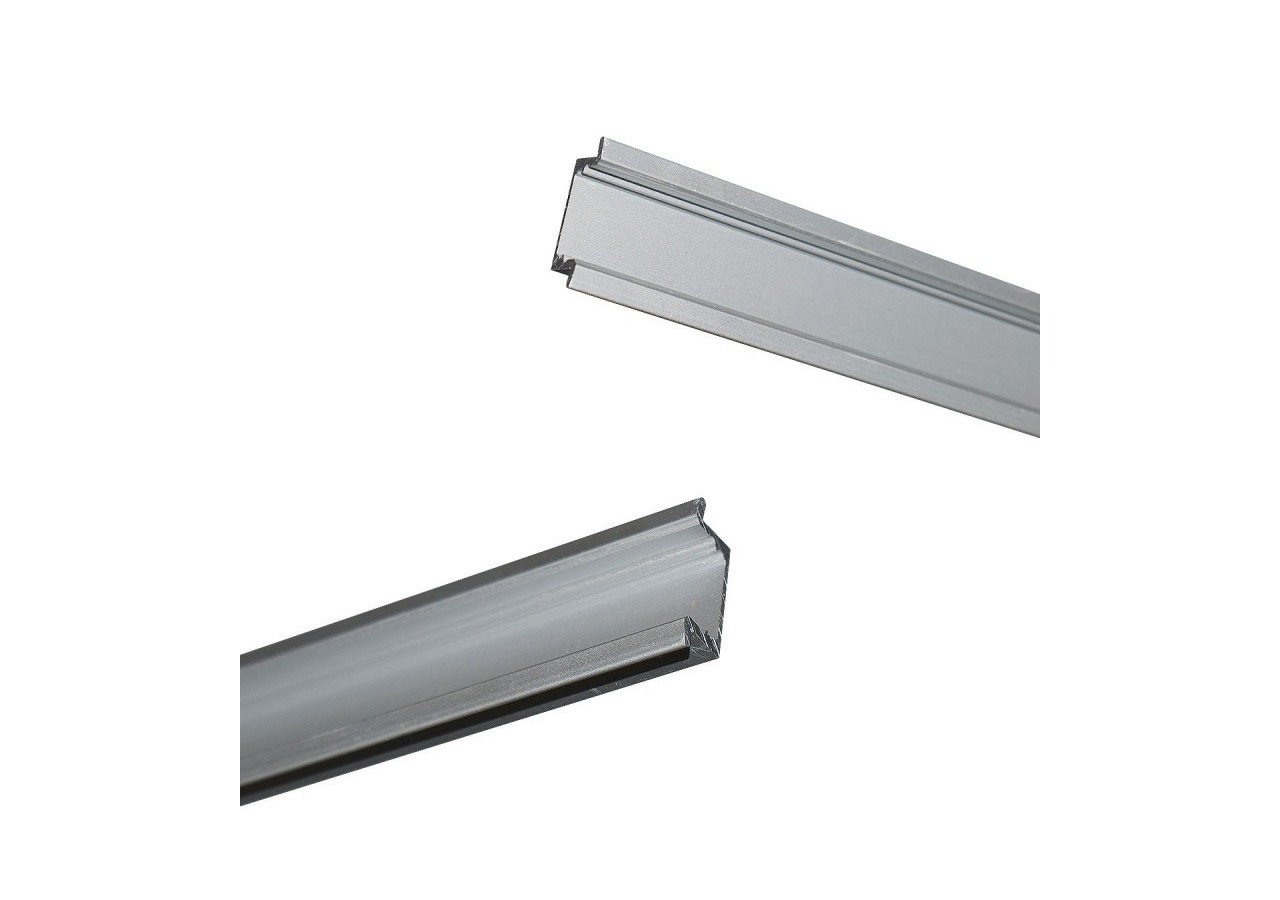 Profilé encastré en aluminium pour bande LED avec diffuseur-23x8mm-2 embouts-2m - KPERF23X8-P - Barcelona LED