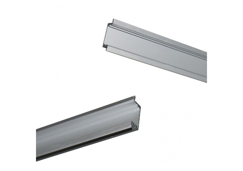 Profilé encastré en aluminium pour bande LED avec diffuseur-23x8mm-2 embouts-2m - KPERF23X8-P - Barcelona LED